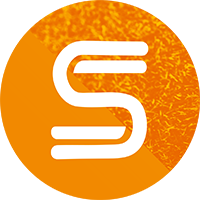 Split 50-50 logo mark